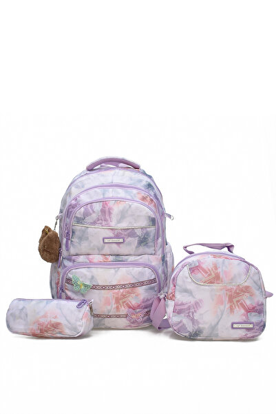 ELATAE Girl's 3-Piece Elementary School Bag Set School Bag & Thermal Lunch Bag & Pen Holder 1490