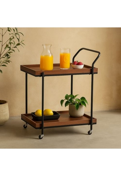 private house Modern Elegance Trolley Tea and Coffee Serving Trolley Brown
