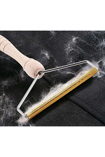 NEO Portable device for removing lint, animal hair, Wooden Handle, Brown