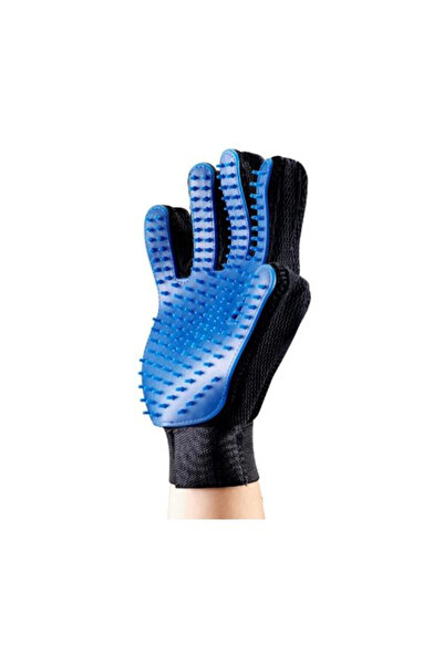 NEO Brushing and Massage Glove, Silicone, Blue/Black