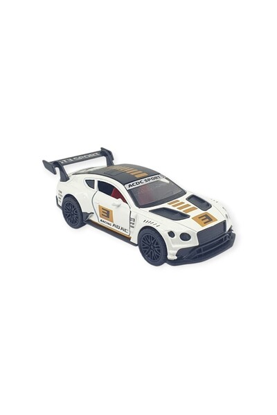 Vardem Pull and Drop Car Metal - 3672C - White - Yellow