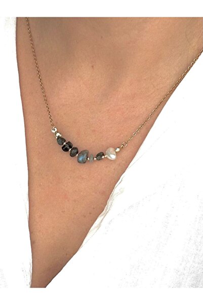 NevoAccessory قلادة ضوء القمر واللؤلؤ الأرجواني