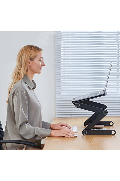 NEO Ρυθμιζόμενο γραφείο φορητού υπολογιστή από αλουμίνιο NEO™ με mouse pad και ψύκτη ψύξης