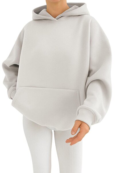 DM DOLCE MORE سترة رياضية بقلنسوة للجنسين مصنوعة من القطن الممشط بثلاث خيوط