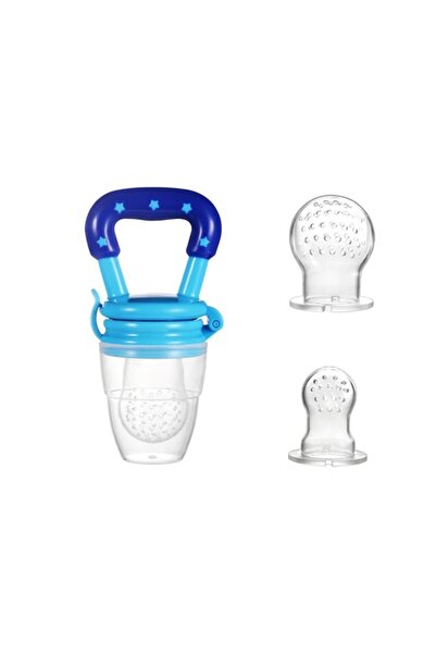 NEO Πιπίλα με θήκη για φρούτα και άλλα τρόφιμα, χωρίς BPA, μπλε