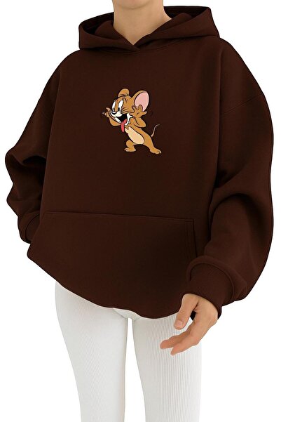 BENROMA 3-нитковий трикотажний худі з капюшоном унісекс з принтом мультипліка...