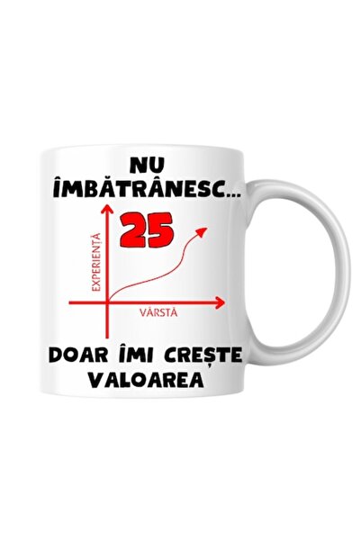 T&M Personalizare Cană personalizată - Nu îmbătrânește, 25 de ani, doar creșt...