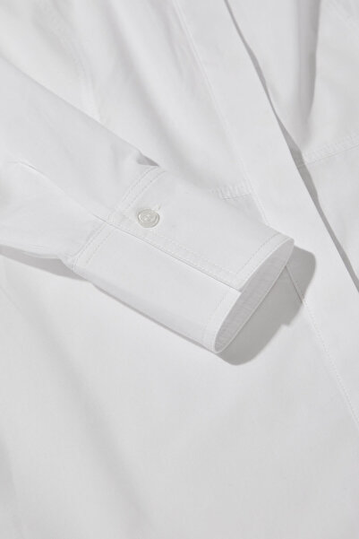 W Collection BEYAZ DİKİŞ DETAYLI GÖMLEK