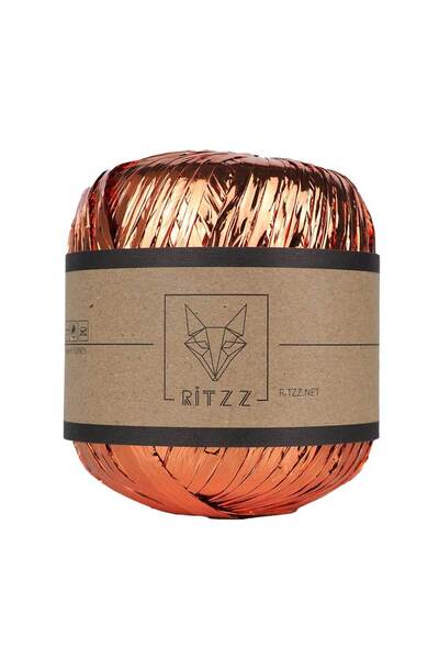 Ritzz خيط الرافيا المعدني البرتقالي