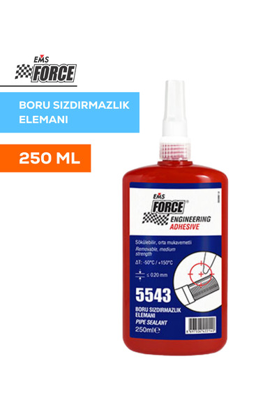 EMS FORCE 5543 Boru Sızdırmazlık Elemanı 250 ml | Yüksek Basınca Dayanıklı, P...