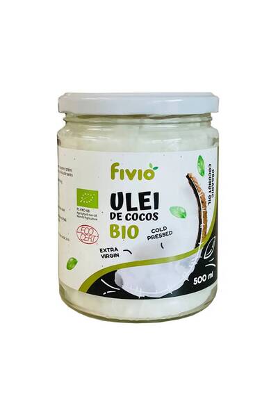 Fivio ULEI DE COCOS RAW VEGAN BIO EXTRA VIRGIN PRESAT LA RECE 500 ML