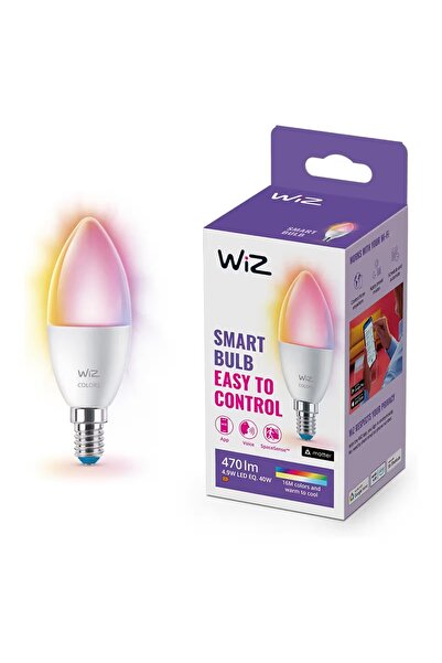 Wiz Smart LED RGB Candle Bulb 40W E14 C37, WiFi Bluetooth, Alexa Google Assistant, App Control