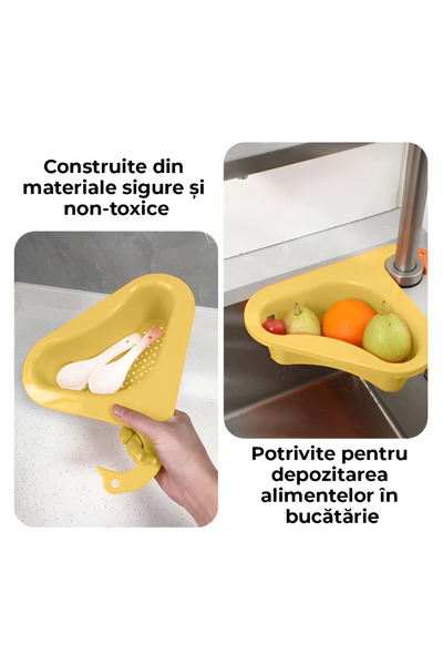 NEO Neo™ Sink Drain Basket, Swan Shape, Tap Attachment, Yellow