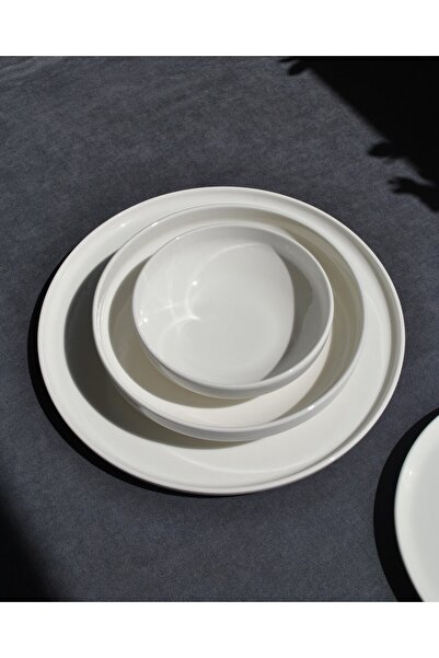 Qualitev 2 Kişilik 8 Parça Porselen Yemek Takımı Lena - Porselen Tabak Yemek Seti