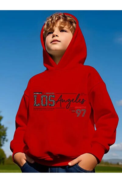 oneagılyazı Los Angeles 1991 Graphic Hooded Sweatshirt for Kids