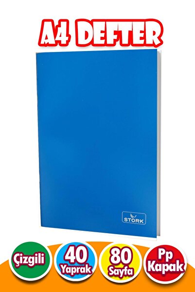 Harika Kitap Pp Cover Wirebound Notebook 40 Sheets |   A4 Paper |   Striped Notebook Large Size