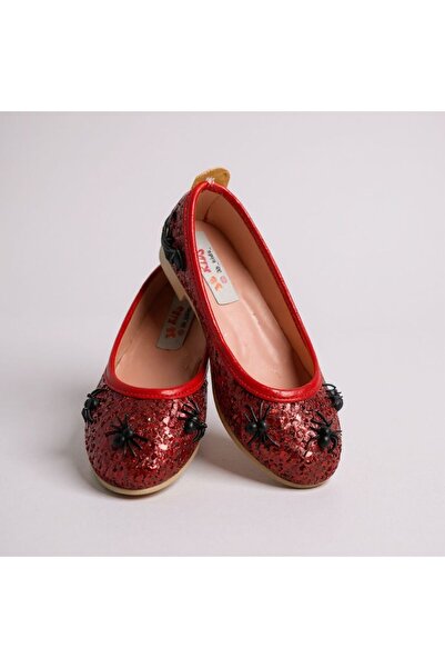 3b kids Red Halloween Halloween Party Organization Spider Design Ballet Flats