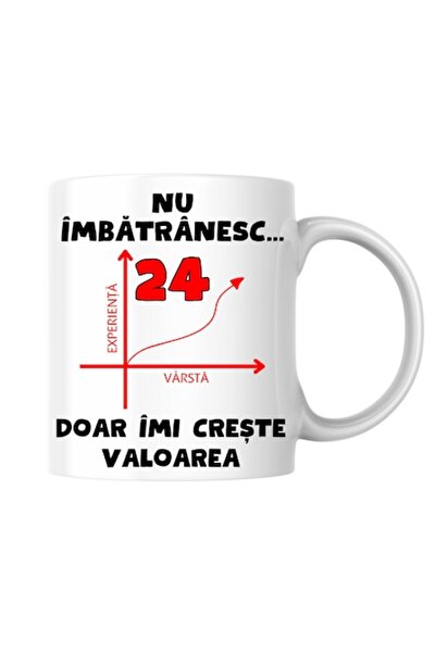 T&M Personalizare Cană personalizată - Nu îmbătrânesc, 24 de ani, doar îmi sp...