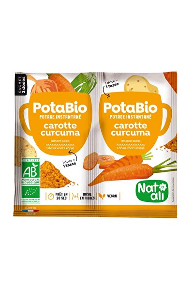 JollyMag Supa instant cu morcovi, turmeric si legume, bio, 2x 8.5g, Nat-ali