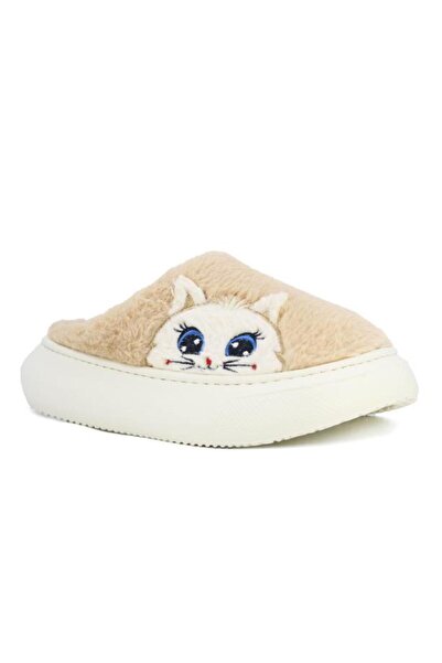 Modella Life Women's Cute Cat Pattern Plush Lightweight Non-Slip Eva Sole Winter Slippers