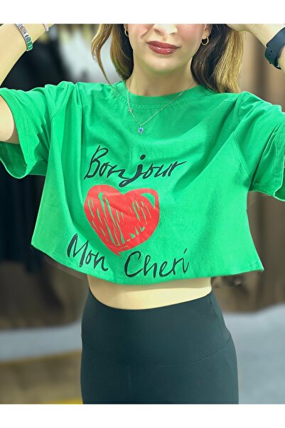 Sheesy بلوزة بونجور قصيرة من الأعلى