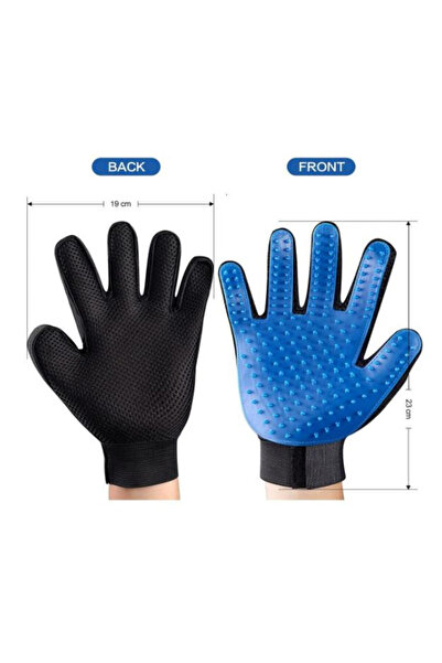 NEO Brushing and Massage Glove, Silicone, Blue/Black