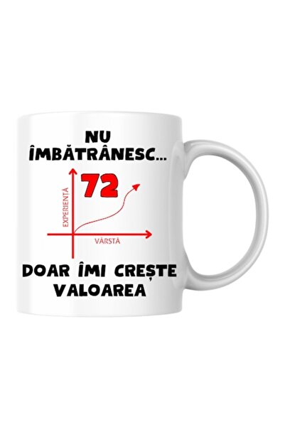 T&M Personalizare Cană personalizată - Nu îmbătrânesc, 72 de ani, doar cresc ...