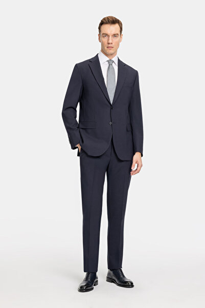 W Collection Dark Blue Buttoned Suit