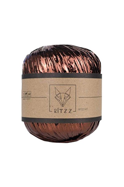 Ritzz Metalik Rafya İp Kahverengi