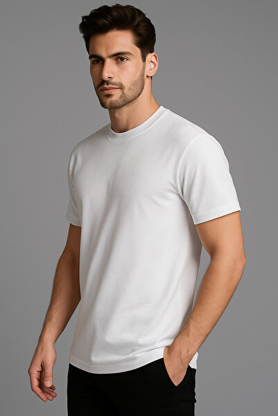 Ramior Ανδρικό μπλουζάκι με κανονική εφαρμογή σε λευκό χρώμα – Απαραίτητο για...
