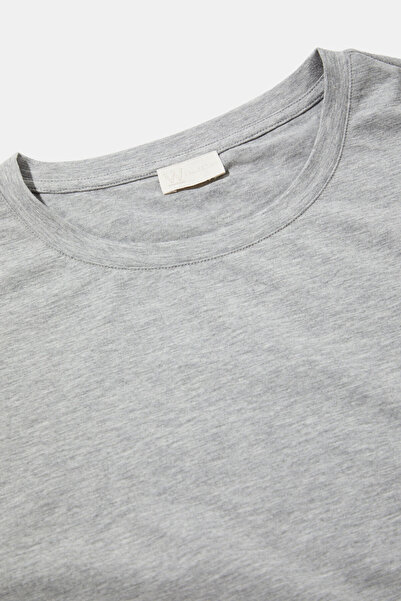 W Collection Grey Melange Asymmetric Detail T-Shirt