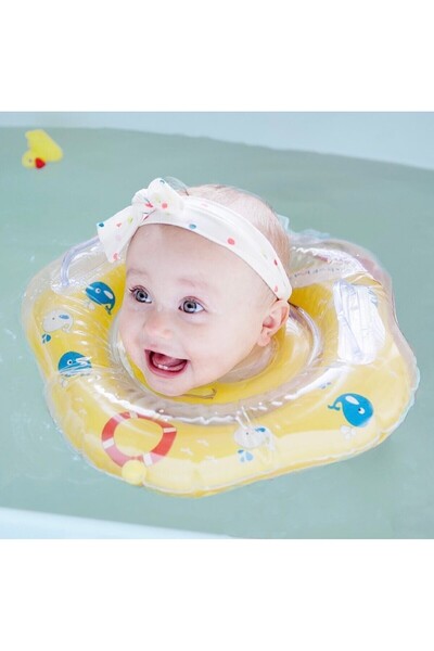 PIKKABOO - عوامة رقبة للأطفال من Iswimsafe مع منفاخ