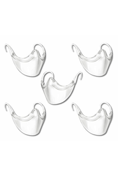 NEO Set of 5 Face masks, nose and mouth, Half, transparent, lightweight, disinfectable, reusable
