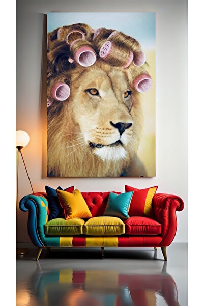 özkacar BUKLE YELELİ ASLAN Home Wall Salon Salon de înfrumusețare Birou Magaz...