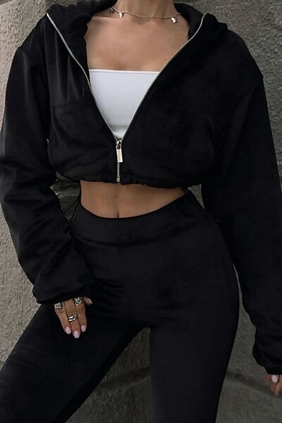 Fashiontayt Silk Velvet Top and Bottom Set