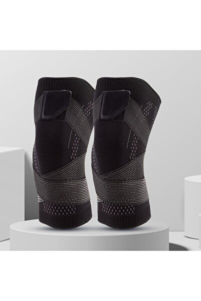 Flippy Elastic Knee Brace Flippy, Adjustable with Elastic Straps, Compression Band, Breathable, Size M, Bla