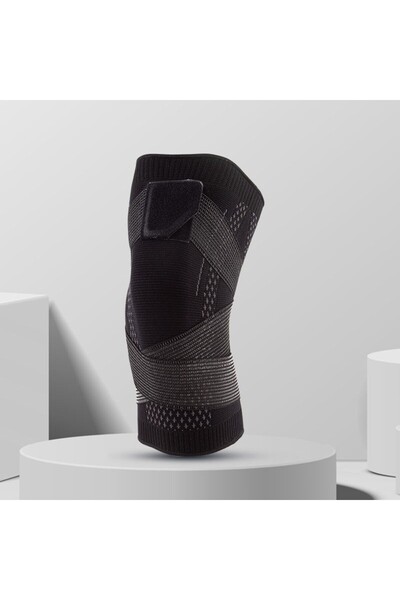 Flippy Elastic Knee Brace Flippy, Adjustable with Elastic Straps, Compression Band, Breathable, Size M, Bla