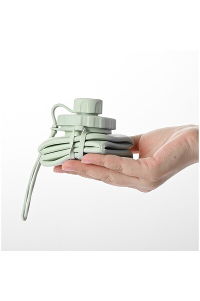 Flippy Foldable Water Bottle, silicone, reusable, heat-resistant, easy to store and carry, 22 x 7.8