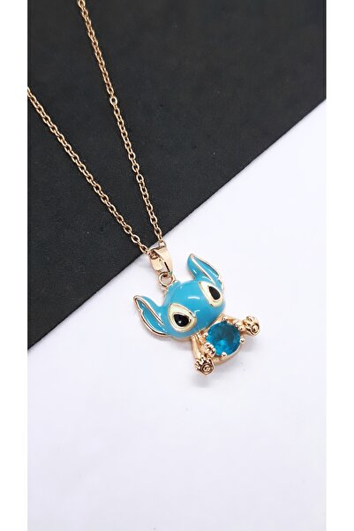 Serenity قلادة من الفولاذ المطلي بالمينا الملونة لشخصية ليلو ستيتش