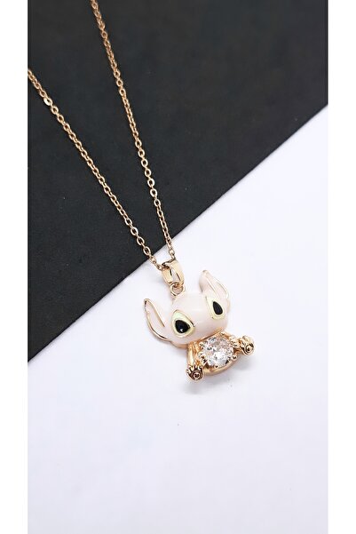 Serenity قلادة من الفولاذ المطلي بالمينا الملونة لشخصية ليلو ستيتش