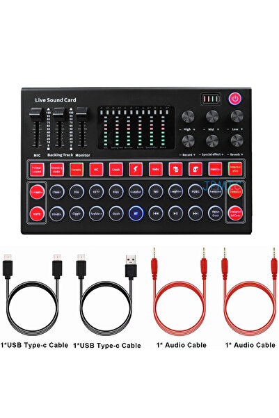 Generic M 9 Sound Card BM 800 Condenser Microphone Mixer Audio DJ MIC Stand USB Karaoke KTV Professional Rec
