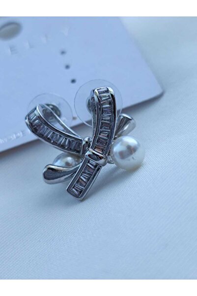 ZÜLİSCH أقراط مرصعة باللؤلؤ أقراط زركون على شكل طريق مائي باللونين الذهبي والفضي