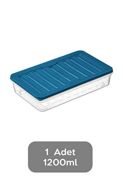 Meleni Home 1 Piece Microwave Compatible Storage Container - Organizer Food Storage Container 1200 ml Blue