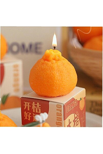 Flippy Scented Candle, Flippy, Small Orange Model, Burns 10h, 140 g, 7 x 7 cm, Orange Scent, Orange