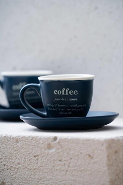 ACAR BLUSH LACİVERT 2 KİŞİLİK TÜRK KAHVESİ FİNCANI