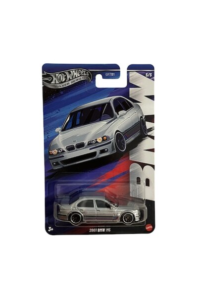 HOT WHEELS Masinuta metalica Hot Wheels BMW Silver Series BMW M5 2001, Gri 1:64