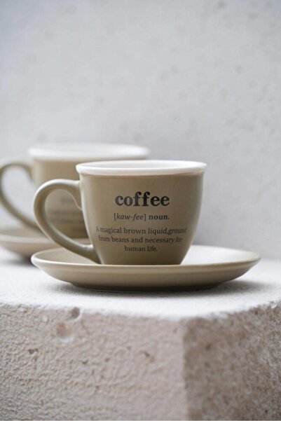 ACAR BLUSH BEJ 2 KİŞİLİK TÜRK KAHVESİ FİNCANI