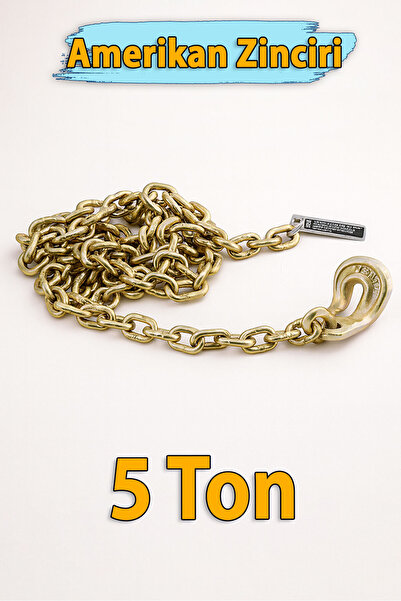 Badem10 Amerikan Zinciri 5 Tonluk Dayanıklı Çelik Halka Yük Taşıma ve Sabitle...