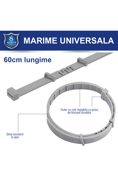 OEM Zgarda antiparazitara pe baza de uleiuri din plante, pentru purici si capuse, pentru caini