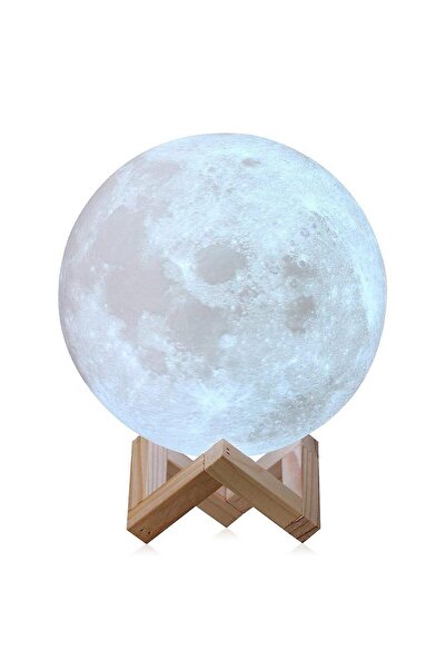 SDX Market Night Light Multicolor Ambient Light with LED, 7 colors, 15 cm, 3D printed Moon